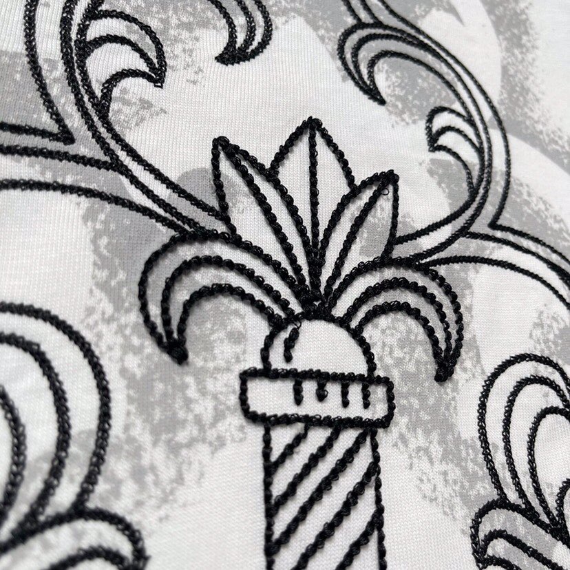 Chrome Hearts 克罗心印花刺绣重工等下短袖圆领T恤码数M-3XL（下单请报身高体重）