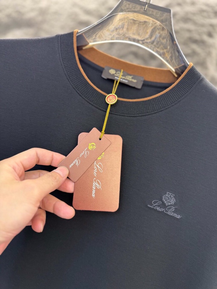 Loro Piana 诺悠翩雅 2025ss 秋冬新品男士羊毛长袖T恤针织圆领衫，高奢内敛低调，轻松驾驭