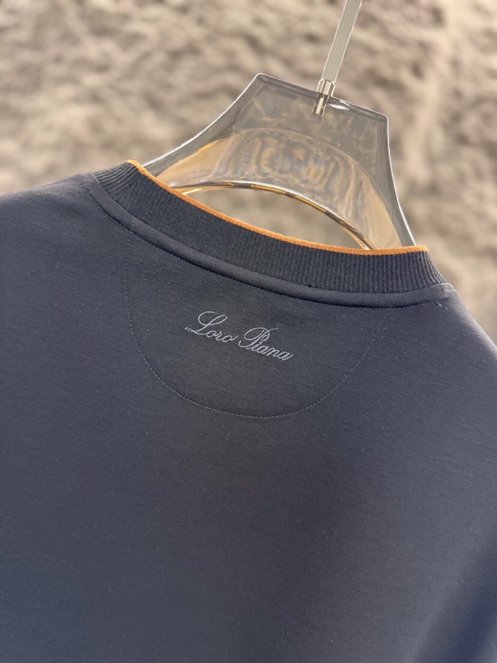 Loro Piana 诺悠翩雅 2025ss 秋冬新品男士羊毛长袖T恤针织圆领衫，高奢内敛低调，轻松驾驭