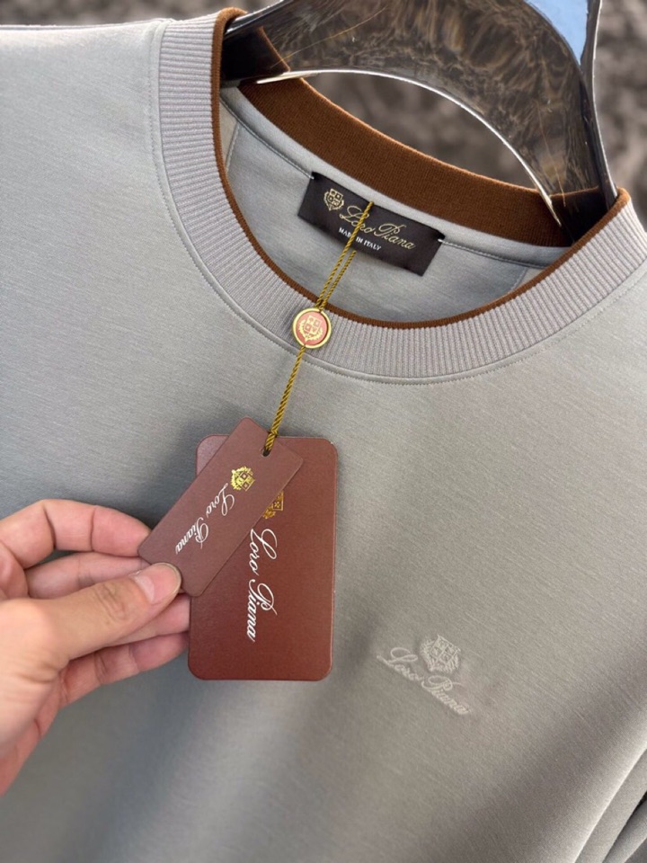 Loro Piana 诺悠翩雅 2025ss 秋冬新品男士羊毛长袖T恤针织圆领衫，高奢内敛低调，轻松驾驭