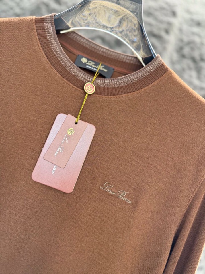 Loro Piana 诺悠翩雅 2025ss 秋冬新品男士羊绒长袖T恤针织圆领衫，高奢内敛低调，轻松驾驭