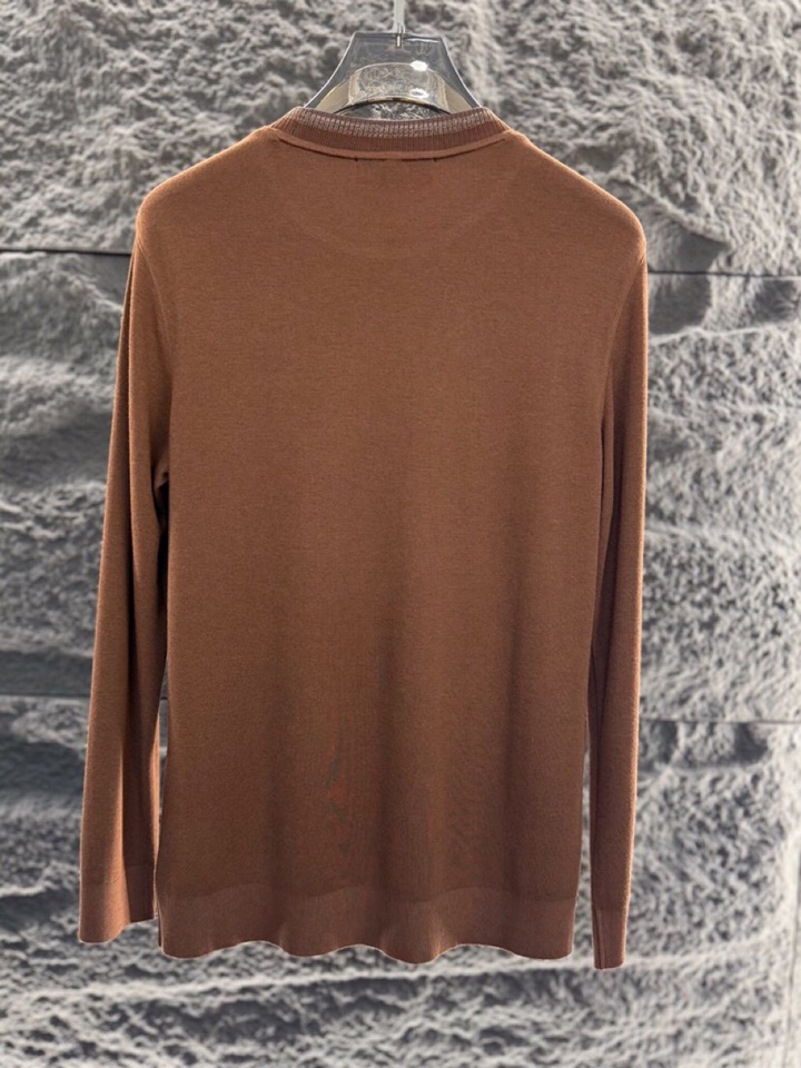 Loro Piana 诺悠翩雅 2025ss 秋冬新品男士羊绒长袖T恤针织圆领衫，高奢内敛低调，轻松驾驭