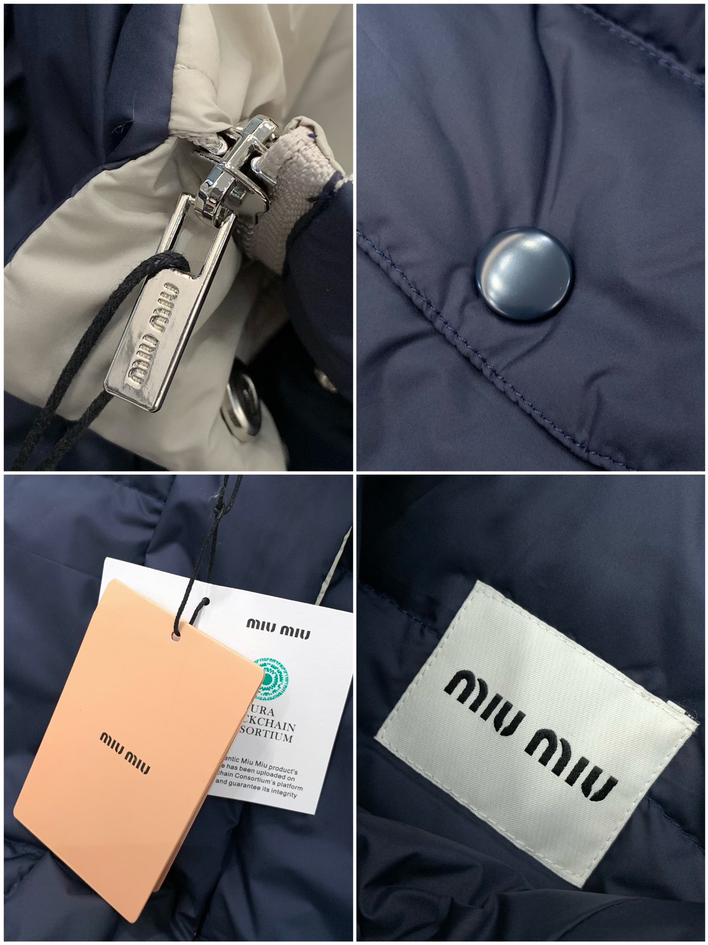 ，miu miu 2025冬季最新品，专柜同步有售，原单狠货，时尚休闲两面穿羽绒服外套，进口原版面料，上