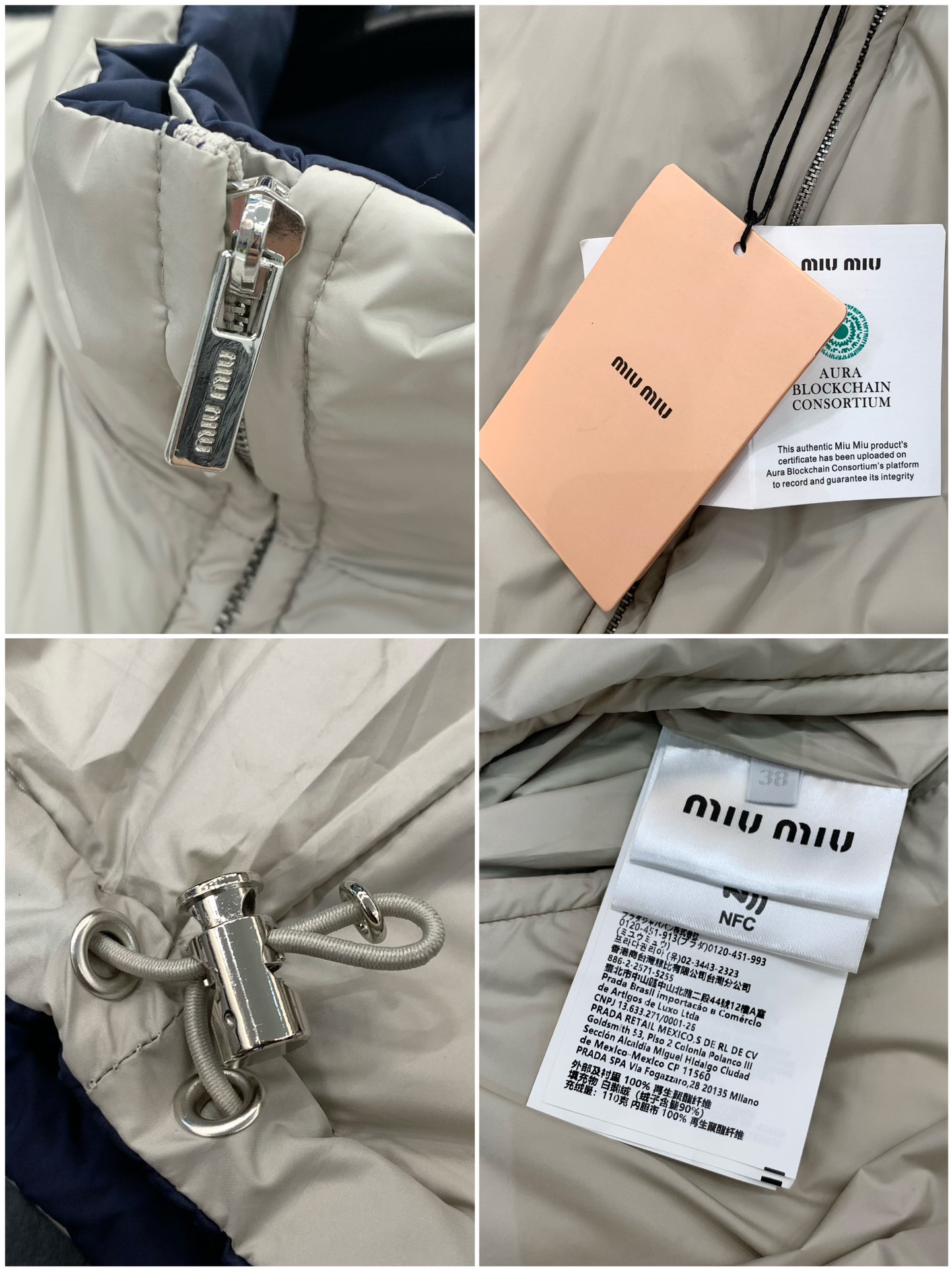 ，miu miu 2025冬季最新品，专柜同步有售，原单狠货，时尚休闲两面穿羽绒服外套，进口原版面料，上