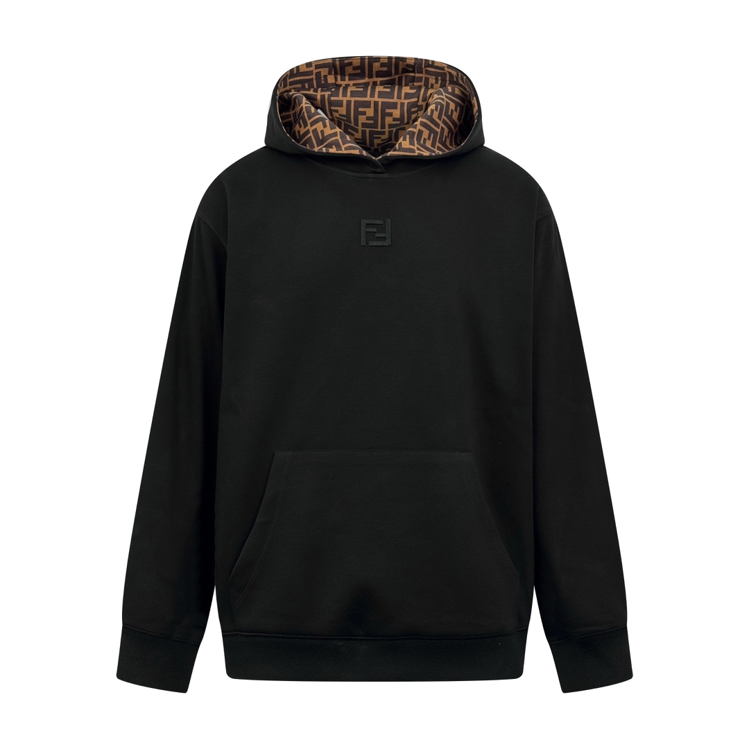 NO:569947,Fendi FF embroidered hooded sweatshirt, custom-made double-layer luxury air cotton, soft to the touch, comfortable against the skin, covered in pure black, just the right amount of calm, decorated with FF's iconic three-dimensional embroidery on the chest, perfectly interpreted like the brand's DNA, and there are unique surprises hidden inside.  Process 1 adopts imported three-dimensional embroidery technology and uses advanced computer control systems and precision mechanical components to achieve three-dimensional embroidery operations of the FF logo with high precision and smooth and delicate lines. Process 2: Ergonomic three-dimensional cutting returns to traditional craft techniques through segmentation, folding, shrinking and stretching techniques. The so-called slow work produces fine work, which is respect for the material and the pursuit of feel. The workmanship is complex and tedious.   Slow aging and high loss. Process 3: The fabrics are washed and have a better feel and texture. Not easy to deform, not easy to shrink, not easy to fade, and maintain long-term beauty. Customized accessories 1:1 Fendi trademark version. Loose version. Size S M L19860909Fendi FF刺绣兜帽卫衣 定制双层奢柔空气棉 触感柔软 舒适贴肤 身以纯粹至极的黑色铺陈 恰到好处的沉稳 饰以FF标志性立体绣点缀于胸前 如同品牌DNA般完美诠释 内里则藏着别具一格的惊喜 以独特的韵律排列 不张扬 却能在不经意间吸引众人目光 不喧宾夺主 却足以成为时尚态度的无声宣言 工艺1采用进口机立体绣工艺 使用先进的计算机控制系统和精密的机械部件 实现FF标志立体刺绣作业 精度高 线条流畅而细腻 工艺2: 人体学立体裁剪 回归传统工艺手法 通过分割 折叠 抽缩 拉展技术手法 所谓慢工出细活 是对材料的尊重 对手感的追求 做工复杂 繁琐 时效慢 损耗高 工艺3: 面料都经过浇洗 手感质感更佳 不易变形 不易缩水 不易褪色 保持长久的美观 辅料定制1:1 Fendi商标 版型 宽松版型 尺码 S M L XL 款号 25328-B20,,fendi,hoodie,sweatshirts,hats,alexander wang,Men's clothing