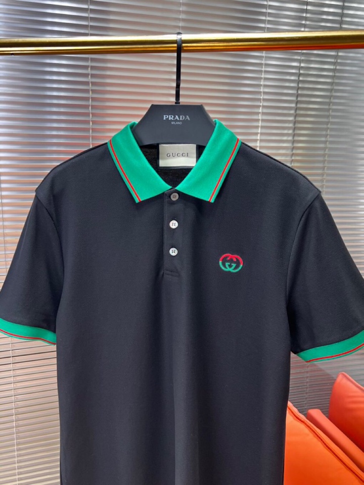 Gucci 古奇2025ss夏季新款字母logo男士翻领Polo衫！经典商务男款，高端男装的天花板级别的