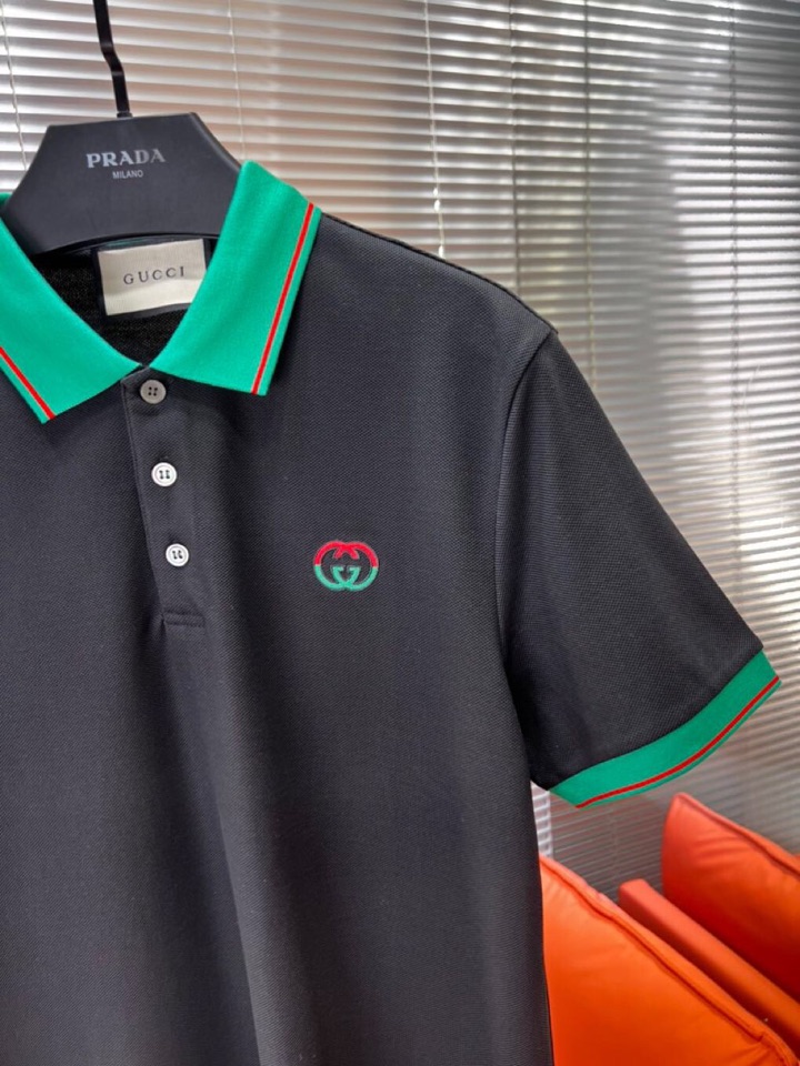 Gucci 古奇2025ss夏季新款字母logo男士翻领Polo衫！经典商务男款，高端男装的天花板级别的