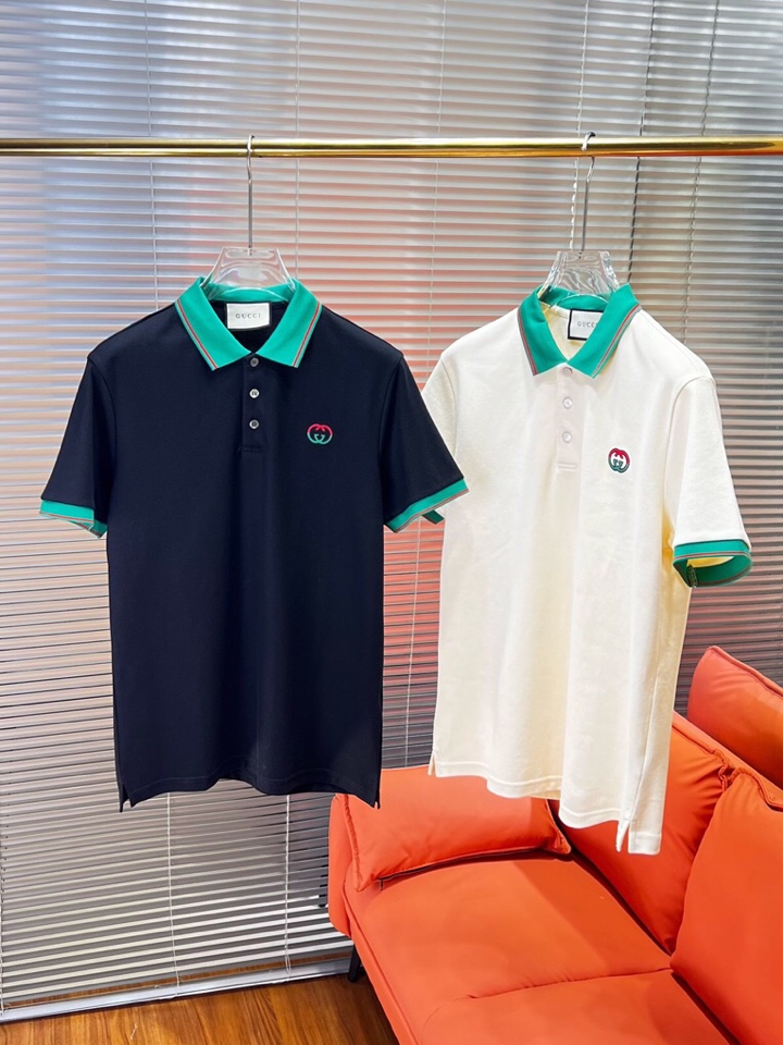 Gucci 古奇2025ss夏季新款字母logo男士翻领Polo衫！经典商务男款，高端男装的天花板级别的