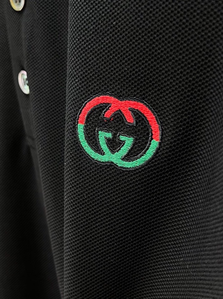 Gucci 古奇2025ss夏季新款字母logo男士翻领Polo衫！经典商务男款，高端男装的天花板级别的