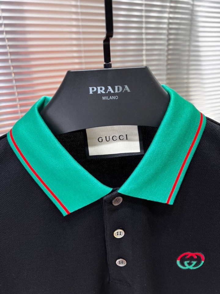 Gucci 古奇2025ss夏季新款字母logo男士翻领Polo衫！经典商务男款，高端男装的天花板级别的