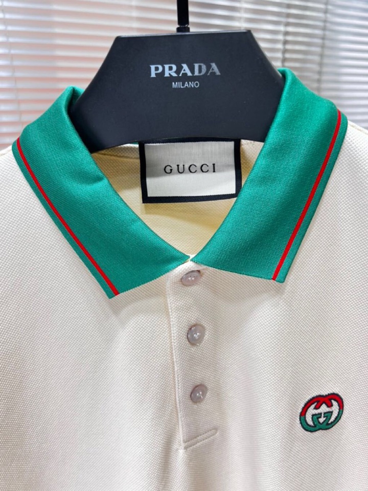 Gucci 古奇2025ss夏季新款字母logo男士翻领Polo衫！经典商务男款，高端男装的天花板级别的