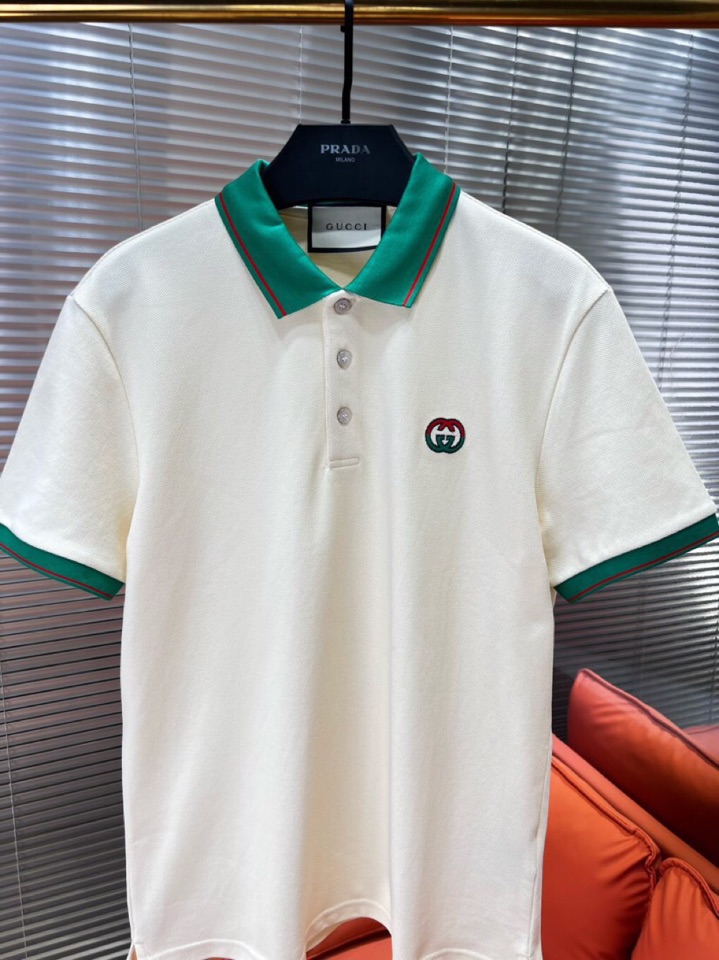 Gucci 古奇2025ss夏季新款字母logo男士翻领Polo衫！经典商务男款，高端男装的天花板级别的