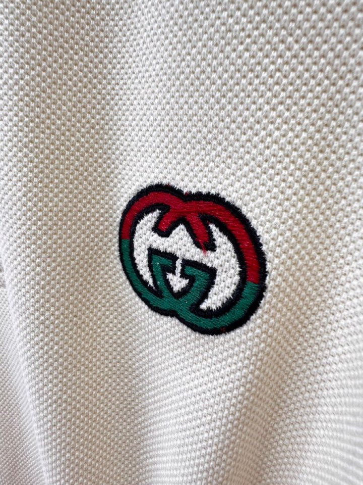 Gucci 古奇2025ss夏季新款字母logo男士翻领Polo衫！经典商务男款，高端男装的天花板级别的