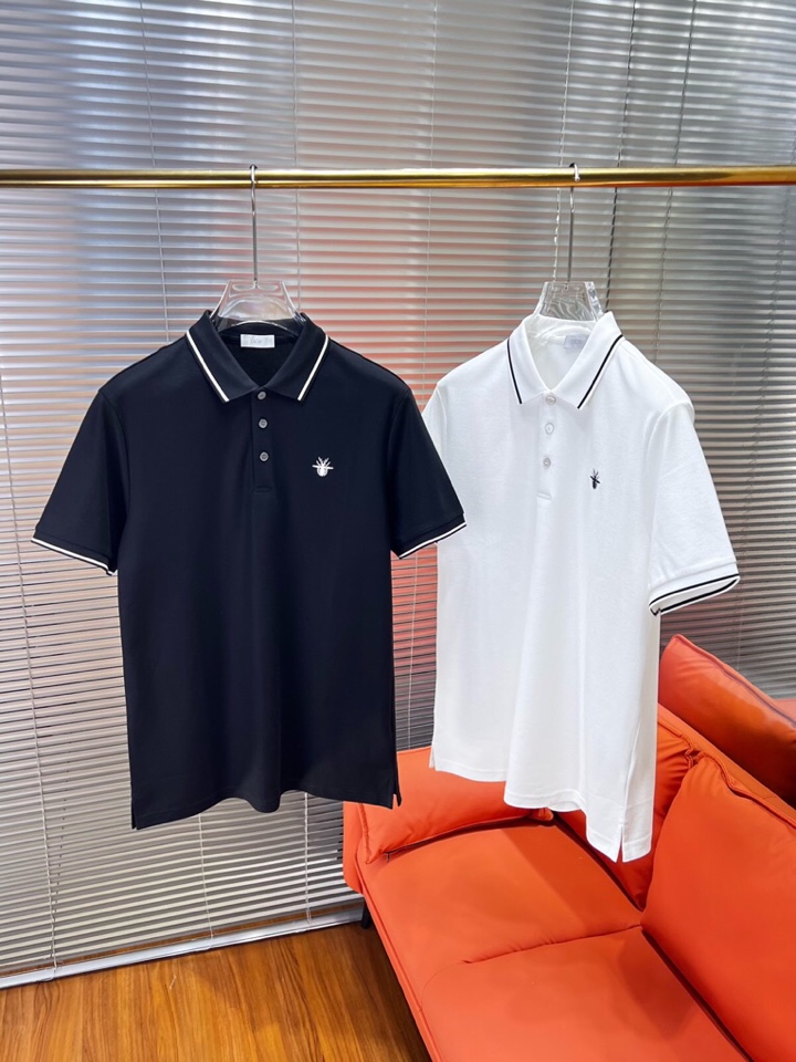 Dior 迪奥25春夏新款男士撞色珠地网眼棉短袖翻领T恤Polo衫，原版珠地棉面料，可商务可休闲！20经