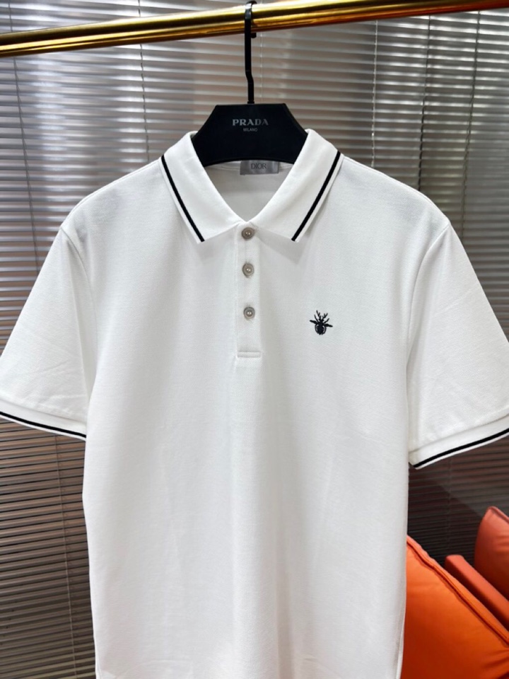 Dior 迪奥25春夏新款男士撞色珠地网眼棉短袖翻领T恤Polo衫，原版珠地棉面料，可商务可休闲！20经