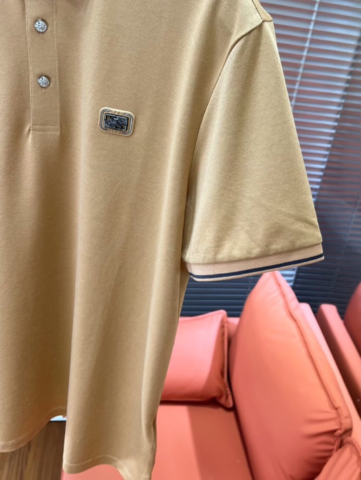 Burberry 巴宝莉25春夏新款男士撞色珠地网眼棉短袖翻领T恤Polo衫，原版珠地棉面料，可商务可休