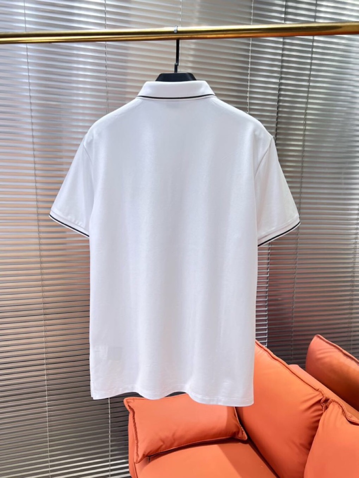 Burberry 巴宝莉25春夏新款男士撞色珠地网眼棉短袖翻领T恤Polo衫，原版珠地棉面料，可商务可休