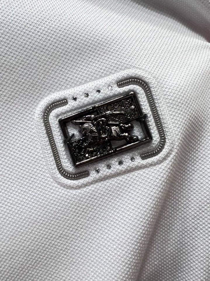Burberry 巴宝莉25春夏新款男士撞色珠地网眼棉短袖翻领T恤Polo衫，原版珠地棉面料，可商务可休