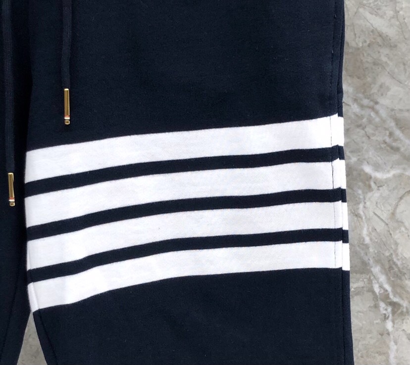 THOM BROWNE 汤姆布朗 TB小火柴人色织短裤 男女同款情侣款休闲短裤码数：0-5   颜色：蓝