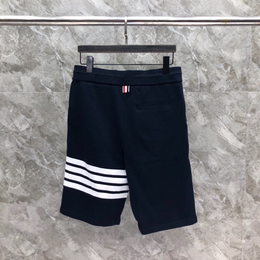 THOM BROWNE 汤姆布朗 TB小火柴人色织短裤 男女同款情侣款休闲短裤码数：0-5   颜色：蓝
