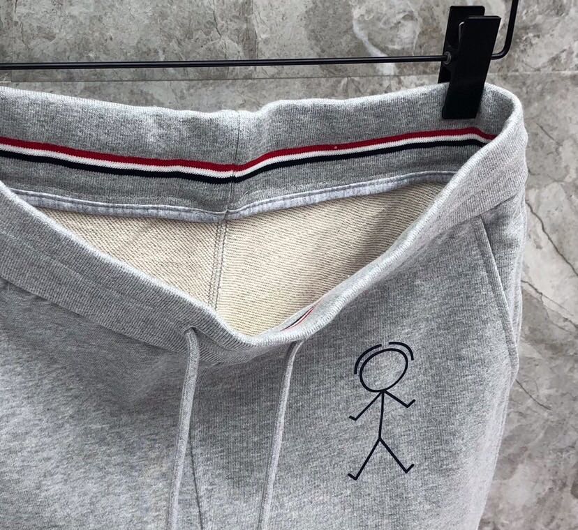 THOM BROWNE 汤姆布朗 TB小火柴人色织短裤 男女同款情侣款休闲短裤码数：0-5   颜色：蓝