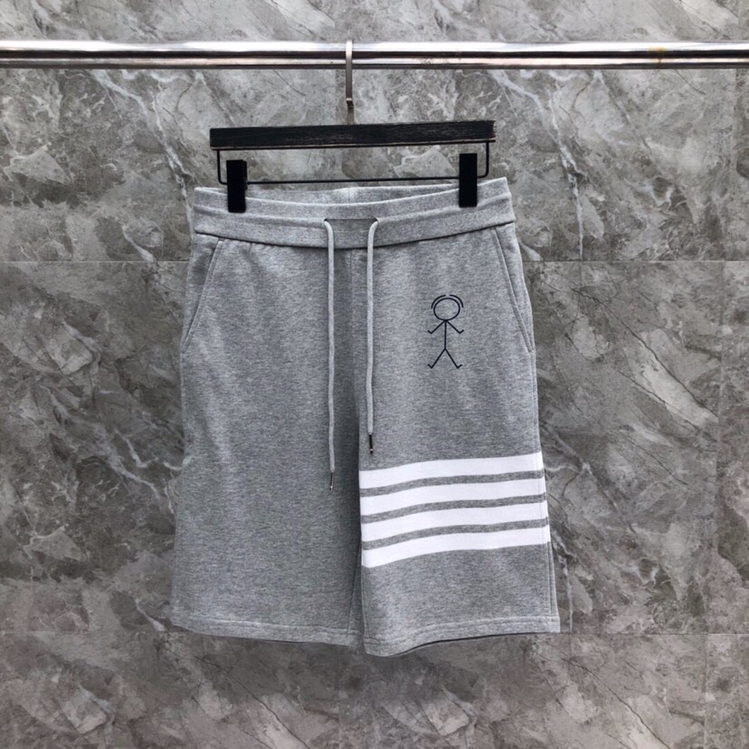 THOM BROWNE 汤姆布朗 TB小火柴人色织短裤 男女同款情侣款休闲短裤码数：0-5   颜色：蓝