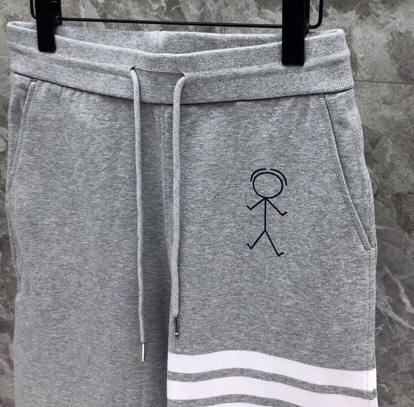 THOM BROWNE 汤姆布朗 TB小火柴人色织短裤 男女同款情侣款休闲短裤码数：0-5   颜色：蓝