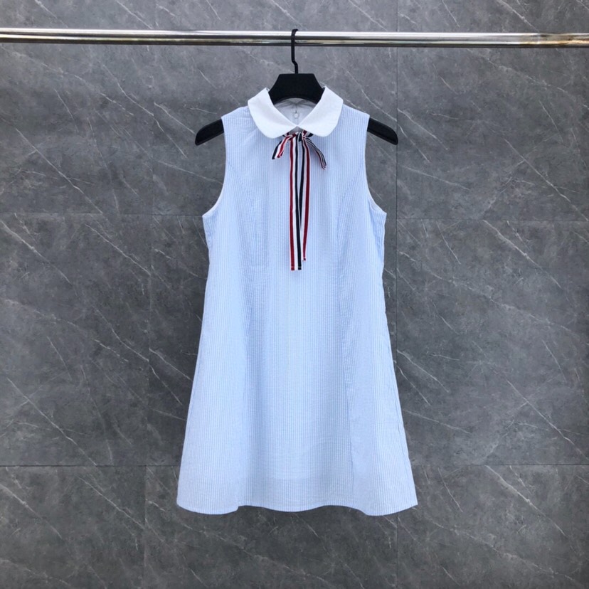 THOM BROWNE 汤姆布朗 TB女款🌺高版本纯棉泡泡条纹学院风连体娃娃裙  码数：0～2 （下单请