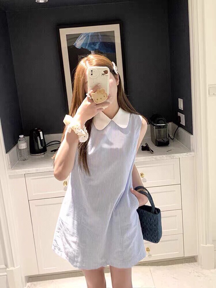 THOM BROWNE 汤姆布朗 TB女款🌺高版本纯棉泡泡条纹学院风连体娃娃裙  码数：0～2 （下单请