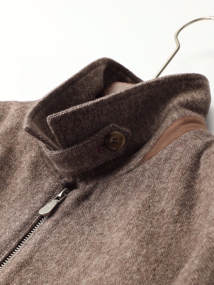 Brunello Cucinelli BC羊绒翻领夹克经典夹克外套，这个品牌低调奢华的风格，顶级的面料和