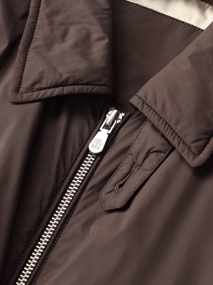 Brunello Cucinelli BC\n秋冬新款骆驼绒棉服夹克男士短款时尚休闲商务翻领夹克外套\n