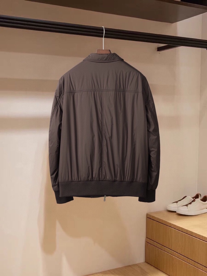 Brunello Cucinelli BC\n秋冬新款骆驼绒棉服夹克男士短款时尚休闲商务翻领夹克外套\n