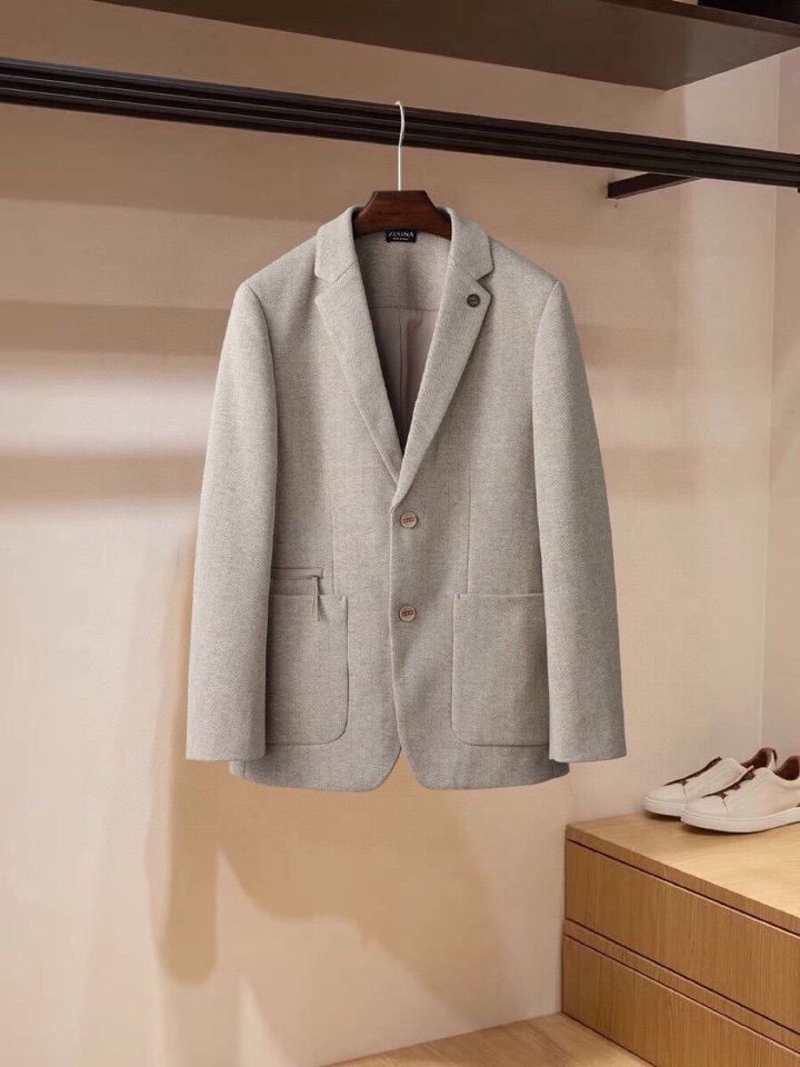 Ermenegildo Zegna 杰尼亚秋冬新款西装外套，ZEGN西服14微米法兰绒\n面料：➕5%羊