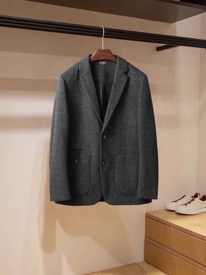 Ermenegildo Zegna 杰尼亚秋冬新款西装外套，ZEGN西服14微米法兰绒\n面料：➕5%羊