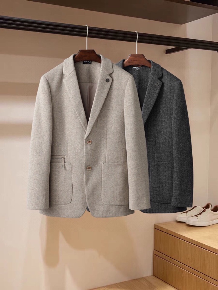 Ermenegildo Zegna 杰尼亚秋冬新款西装外套，ZEGN西服14微米法兰绒\n面料：➕5%羊