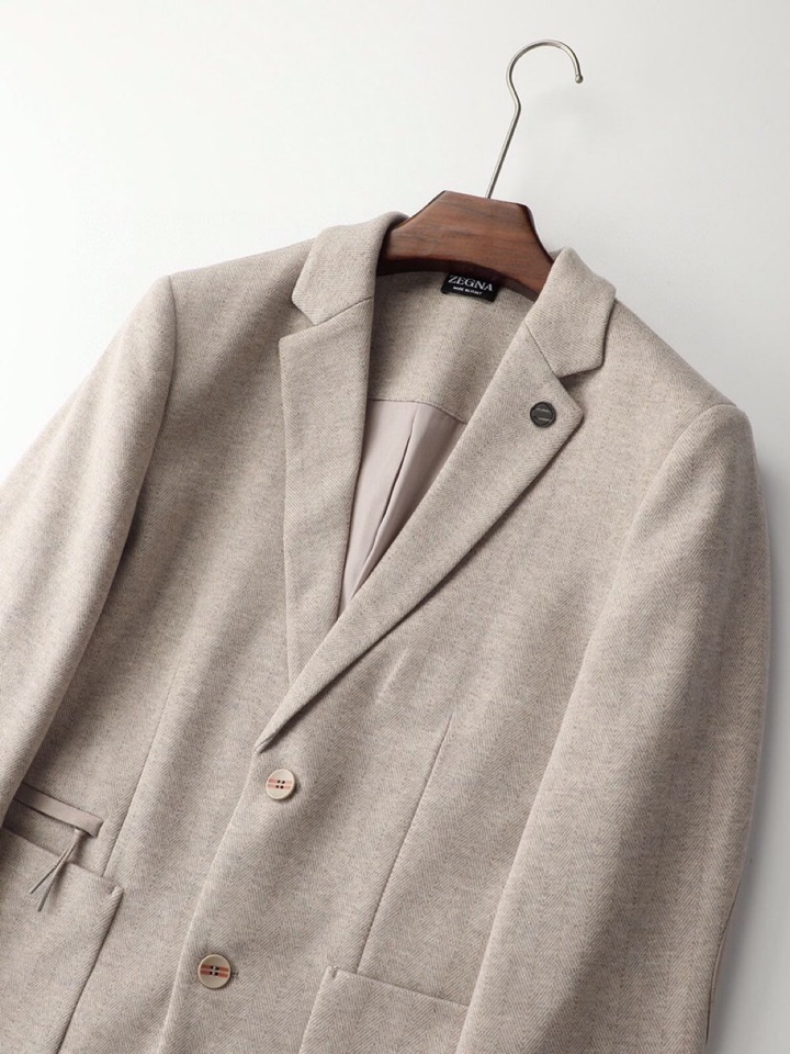 Ermenegildo Zegna 杰尼亚秋冬新款西装外套，ZEGN西服14微米法兰绒\n面料：➕5%羊
