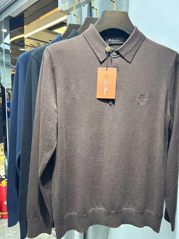 Loro Piana 诺悠翩雅lP🆕 新款男士翻领长袖T恤Polo针织衫\n🔥秋冬新品羊毛针织翻领系列\