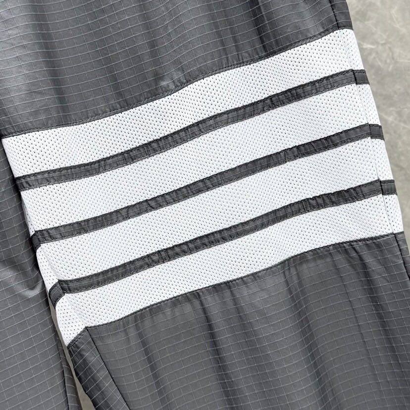 THOM BROWNE 汤姆布朗 TB暗格纹秋冬薄款四杠休闲裤 19.25.15码数：1-4  颜色：灰