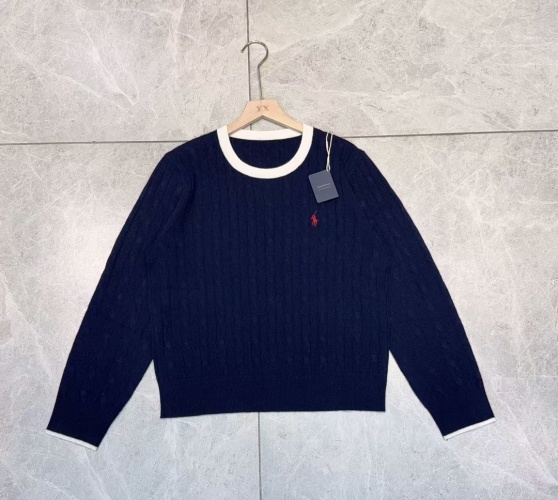 Ralph Lauren Women's Cable-Knit Sweater, Contrast Trim, 100% Merino Wool 1 Ralph Lauren Women's Cable-Knit Sweater, Contrast Trim, 100% Merino Wool