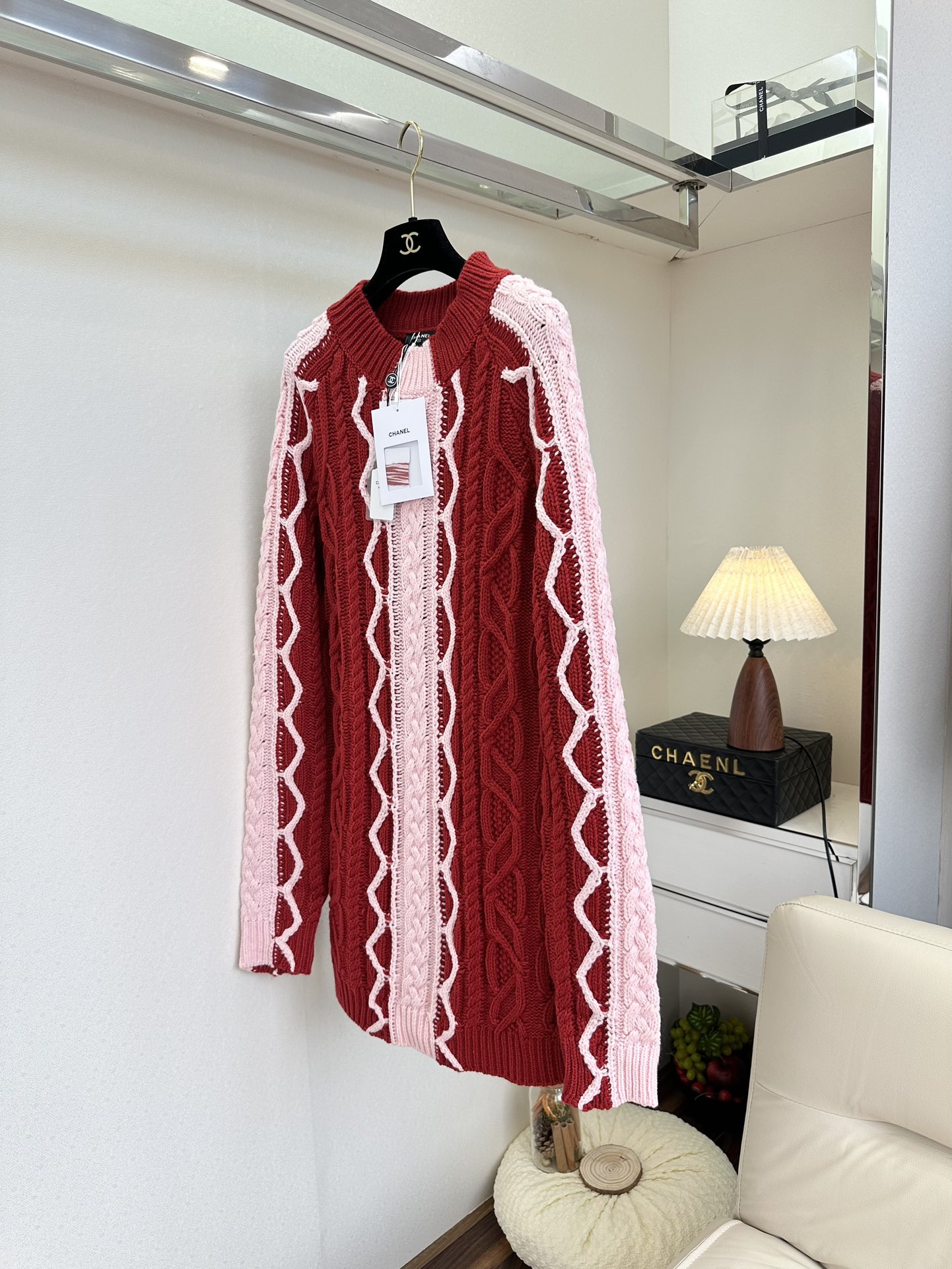 25 F 一比一高定 秀款针织撞色针织裙² 。●SIZE s m l ●