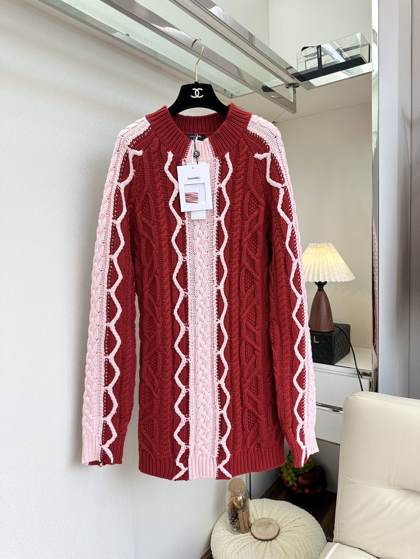 25 F 一比一高定 秀款针织撞色针织裙² 。●SIZE s m l ●