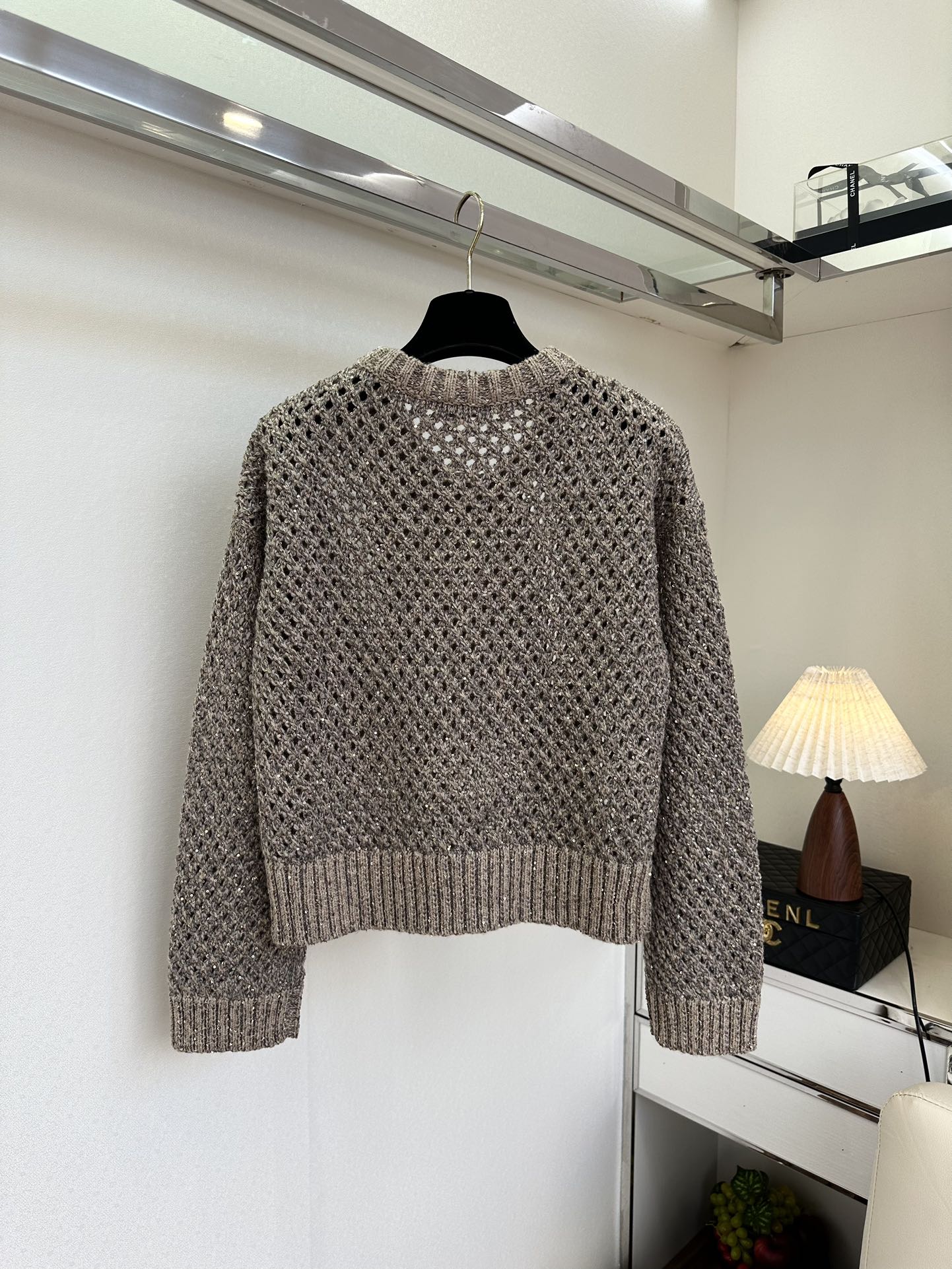 25 F 还原zp 进口定制特殊纱线 镂空圆领针织套头衫² 。●SIZE s m l ●