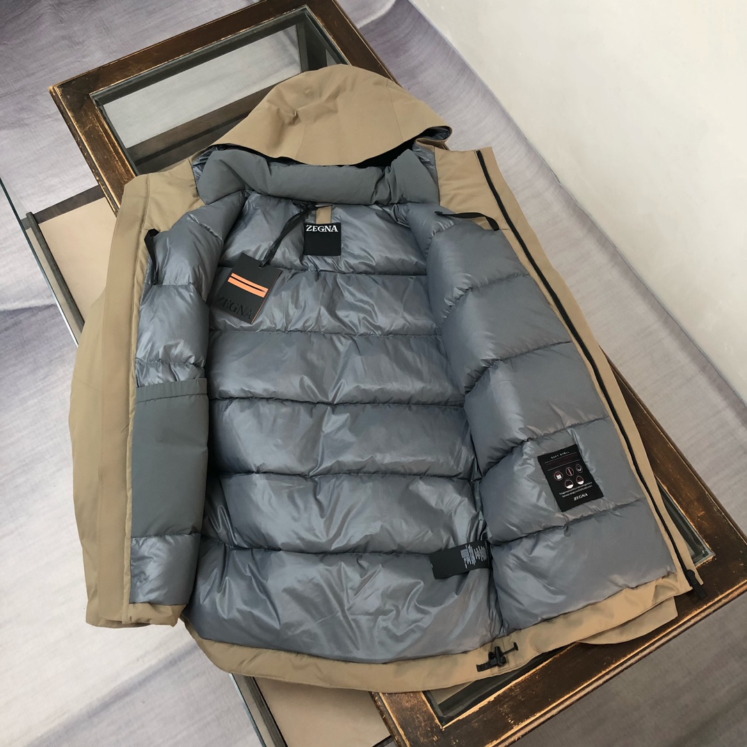 🆕ZEGNA 杰尼亚 25秋冬最新款连帽工装款大口袋羽绒服外套 版型剪裁完美穿着舒适有型，整体视觉感超强