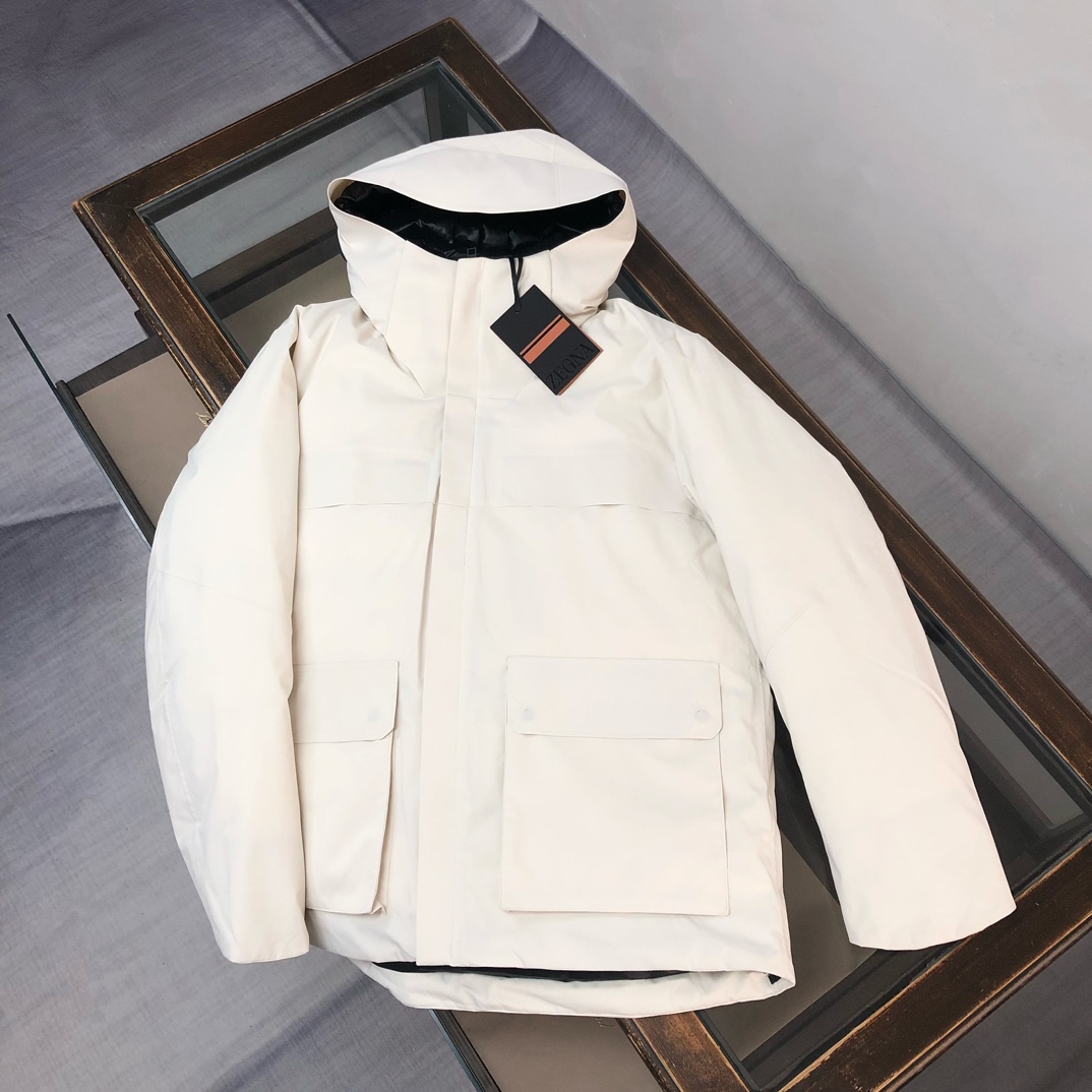 🆕ZEGNA 杰尼亚 25秋冬最新款连帽工装款大口袋羽绒服外套 版型剪裁完美穿着舒适有型，整体视觉感超强