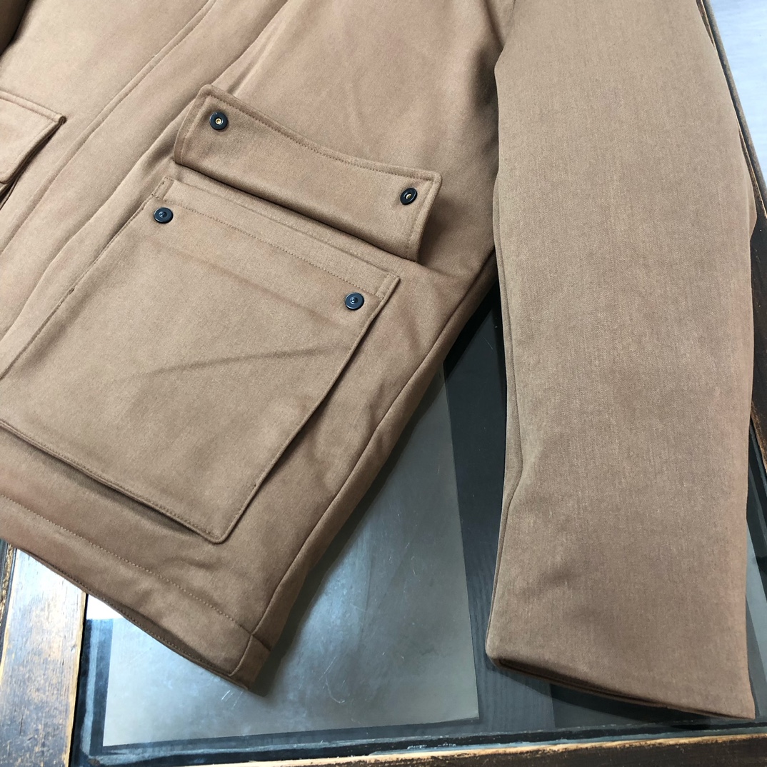 ！ 🆕ZEGNA 杰尼亚 25秋冬最新款立领毛呢中长款羽绒服外套 版型剪裁完美穿着舒适有型，整体视觉感超