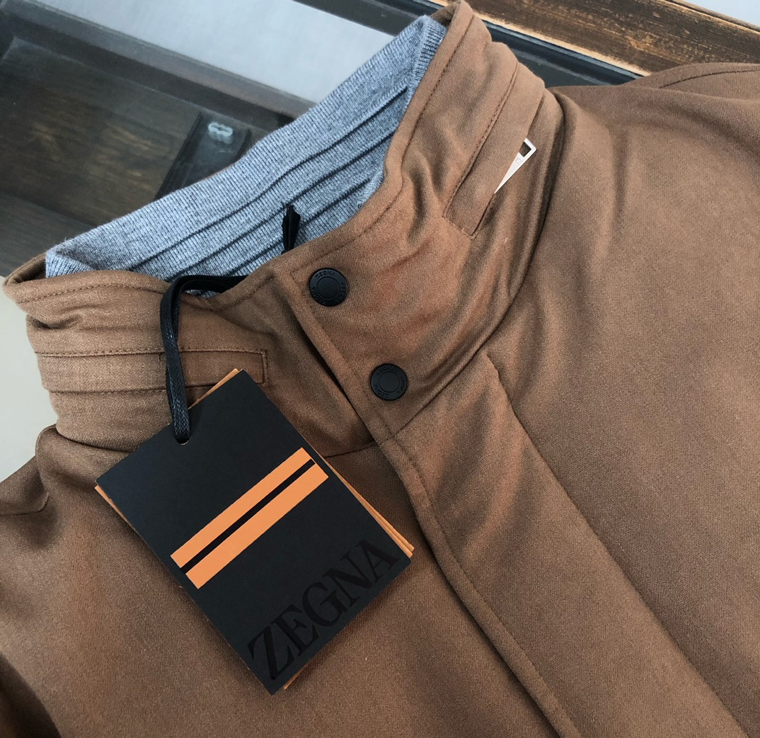 ！ 🆕ZEGNA 杰尼亚 25秋冬最新款立领毛呢中长款羽绒服外套 版型剪裁完美穿着舒适有型，整体视觉感超