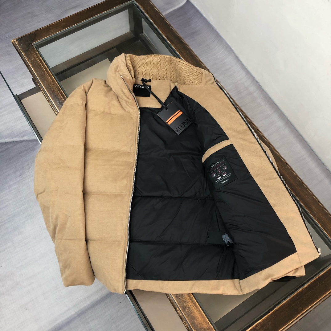 🆕ZEGNA 杰尼亚 25秋冬最新款立领毛呢羽绒服外套 版型剪裁完美穿着舒适有型，整体视觉感超强，上身效