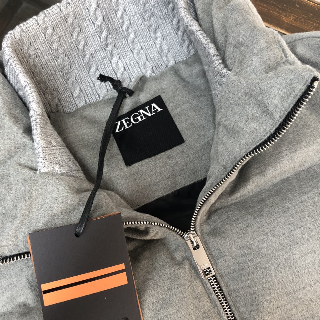 🆕ZEGNA 杰尼亚 25秋冬最新款立领毛呢羽绒服外套 版型剪裁完美穿着舒适有型，整体视觉感超强，上身效