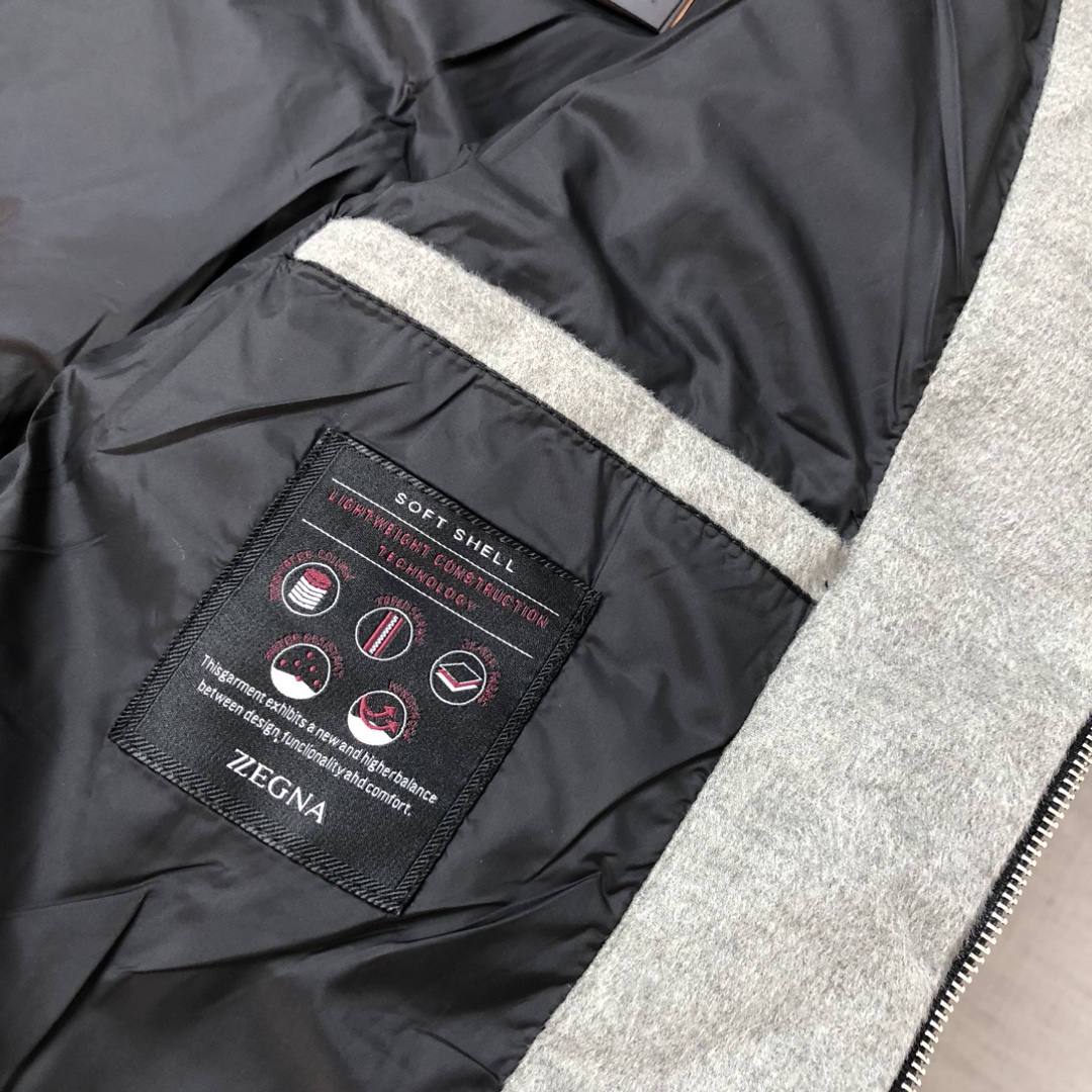 🆕ZEGNA 杰尼亚 25秋冬最新款立领毛呢羽绒服外套 版型剪裁完美穿着舒适有型，整体视觉感超强，上身效