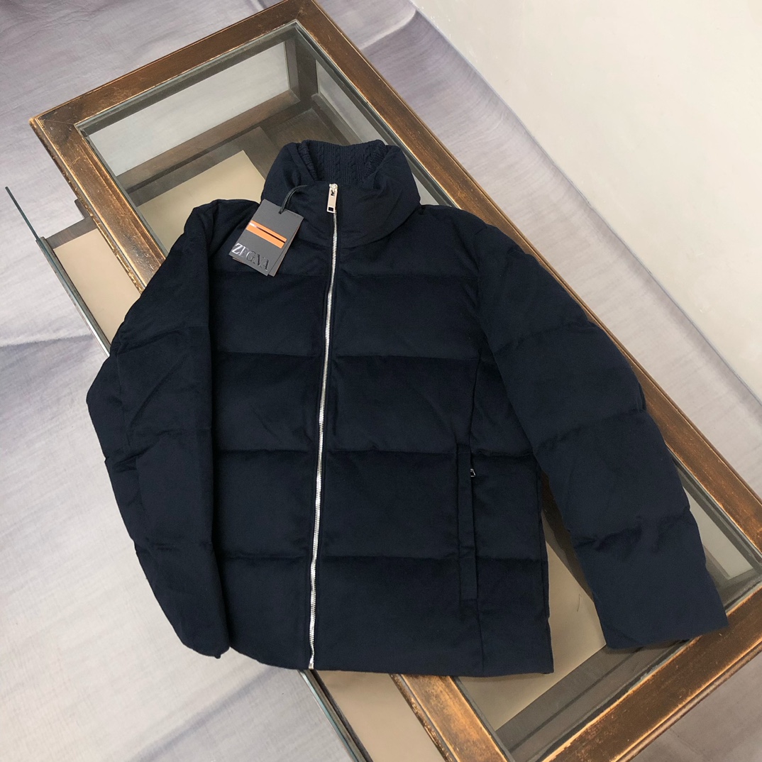 🆕ZEGNA 杰尼亚 25秋冬最新款立领毛呢羽绒服外套 版型剪裁完美穿着舒适有型，整体视觉感超强，上身效